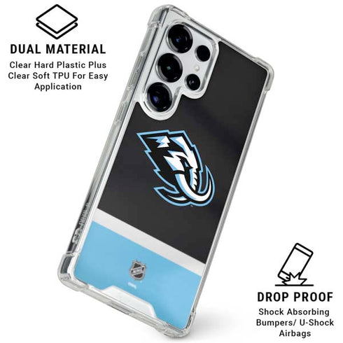 NHL Utah Mammoth Striped Jersey Galaxy S25 Ultra Clear Case